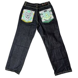 COOGI Mens Vintage Jeans Embroidered Patches/Pockets Y1K ‎ 34x 28